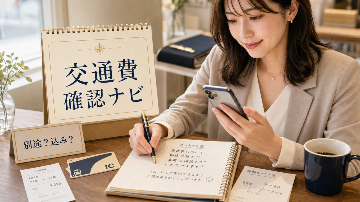 交通費の扱い方|お手当に含む?別途?聞き方の文例のイメージ
