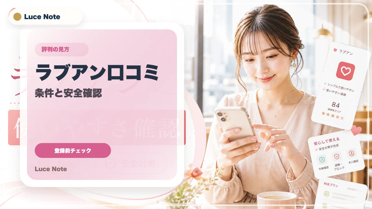 ラブアンの口コミはどう見る?登録前に確認したい評判・料金・安全性のイメージ