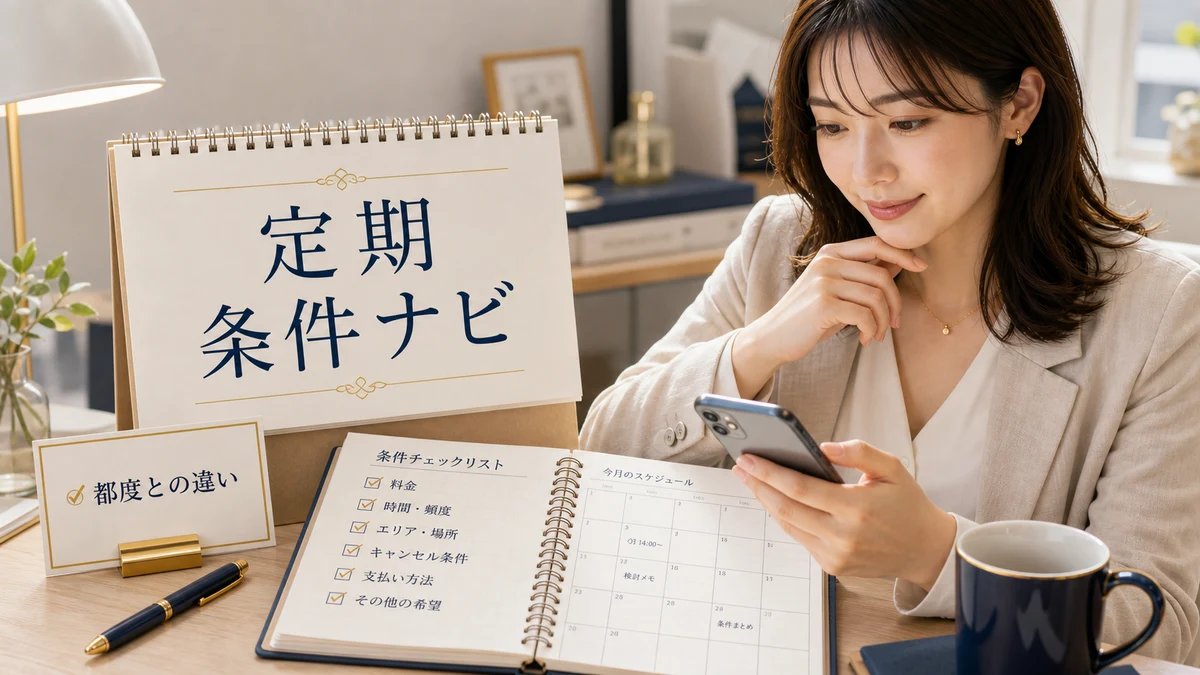 定期(月極)の条件の決め方|都度との違いと崩れない約束のイメージ