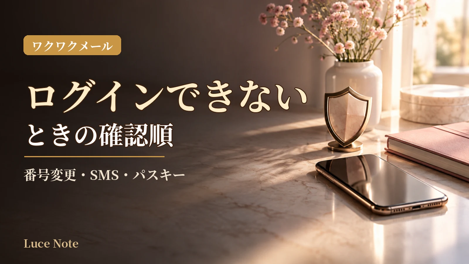 ワクワクメールにログインできない時の確認順のイメージ